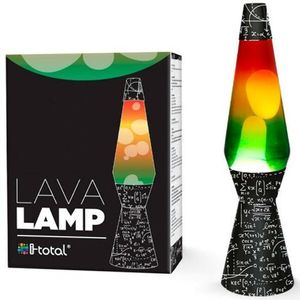 i-Total Lavalampe – Lavalampe – Stimmungslampe – 40 x 9,2 cm – Glas/Aluminium – 30 W – Mathe – XL1777