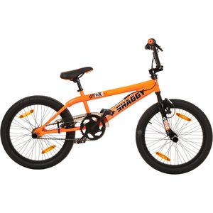 deTox Big Shaggy Spoked BMX 20 Zoll Fahrrad ab 145 cm mit 4 Pegs 360° Rotor unisex Jugendliche Mädchen Jungen Kinderbmx, Farbe:orange/schwarz