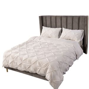 Bettwäsche 135x200cm polyester fiber 2 teilig - Weiß Bettbezug Set, weiche Flauschige Bettbezüge mit Reißverschluss und 1 mal 50x75cm Kissenbezug