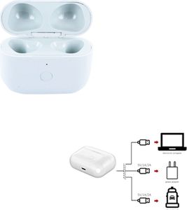 Cyoo (kabellosen QI) Ladetasche für Apple AirPods 3. Generation, weiss