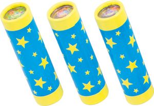 Toys pure PP007 Kaleidoskop Sterne, L 10,5 cm, Ø 3 cm, blau