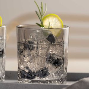 Leonardo Trinkglas Capri, Wasserglas, Saftglas, Kalk-Natron Glas, Grau, 220 ml, 022358