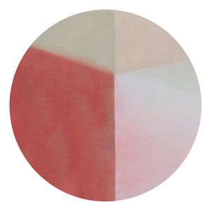 Runde Tapete selbstklebend - Warme Farbflächen, Größe HxB:225 × 225 cm, Material:Selbstklebend