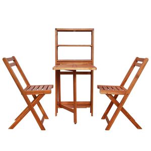 vidaXL 3-tlg. Bistro-Set Klappbar Massivholz Akazie