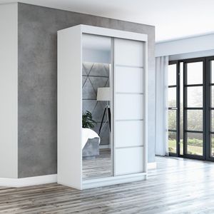 Schwebetürenschrank, 2-türig Schrank 160 cm mit Spiegel GAP