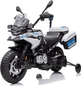 Elektro-Polizeimotorrad 12V - BMW F850 GS - 3 bis 6 Jahre - mit Polizeileuchten - Weiß