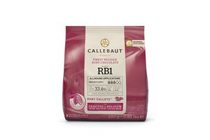 Callebaut RUBY Schokoladenkuvertüre, Callets 400 g, Backschokolade, Chips