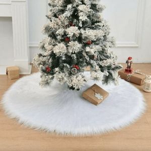 Weihnachtsbaum-Teppich Tannenbaum Decke kunstfell Weiß Rund Rock Teppich Filz für Schnee Christbaum Weihnachtsbaum Deko Weihnachtsbaumdecke | SANTARUG
