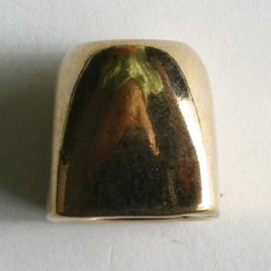 Kordelende, vollmetall, 1-loch  Dill Knöpfe Farben allgemein: Gold, Durchmesser: 15 mm