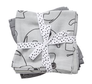 Done By Deer Mulltuch Swaddle Pack Contour Grey - 2 kusy