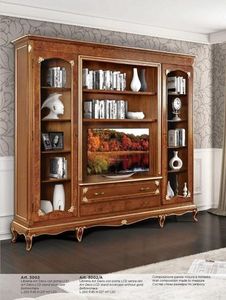 JV Möbel Modern Vitrine Schrankwand Massivholz Echtholz Neu