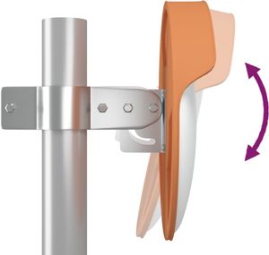 vidaXL Dopravní zrcadlo konvexní venkovní oranžové Ø30 cm Polykarbonát