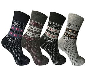 6 Paar Damen Thermo Socken Vollfrottee | Frauen Winter Strümpfe: 35-38 Size: 35-38