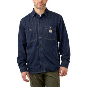 Carhartt DENIM FLEECE LINED SNAP FRONT SHIRT 105605, Farbe:glacier, Größe:M