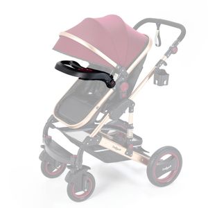 Daliya® Ess & Spieltisch für Bambimo Kinderwagen Modell ab 2021 (Farb Auswahl) Bordeauxrot- Schwarz