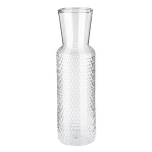 APS Glaskaraffe Dots, Wasserkaraffe aus Glas, Transparenter Wasserkrug mit Korkdeckel, Glaskrug, 27 cm Höhe, 0,7 l Volumen