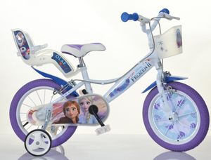 DINO Bikes - Kids bike 16 "Dino 164RF3 with seat and basket doll - Frozen 2