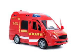 FEUERWEHRAUTO 112 mit Licht Sound Friktion 22cm Feuerwehr Auto Rettungsdienst Modellauto Modellbus Auto Bus Spielzeugauto Spielzeug Geschenk 68