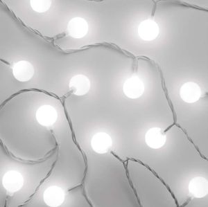 Emos Beleuchtung LED-Licht Cherry Kette - Murmeln 2,5 cm, 4 m, draussen I intern, kalt white, Timer