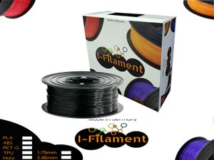 i-Filament Schwarz RAL9005 1,75mm 1kg Spule PLA Filament 1000g Rolle für alle 3D Drucker Rolle