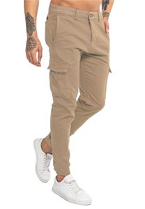 Stylische Jogger Jeans Cargo Hose Twill Sand W33 L32