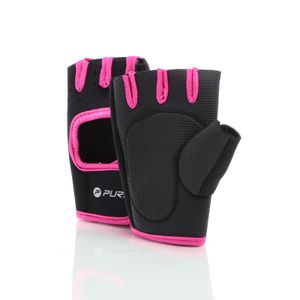 LUXTRI Fitness Handschuhe Gr. S-M Pink belüftete Trainingshandschuhe aus Neopren für besseren Halt