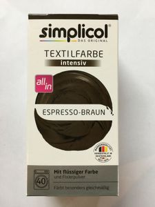 Intensywny barwnik do tekstyliów Simplicol all in 1 w płynie brąz espresso