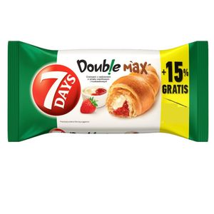 18 x 7Days Double Max Croissant mit Vanille und Erdbeergeschmacksfüllung 110g