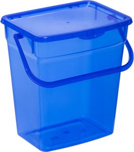 plast team Waschmittelbox, 6 Liter, blau-transparent