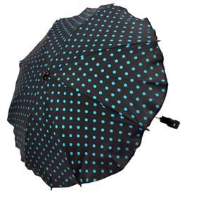 BAMBINIWELT Sonnenschirm für Kinderwagen Ø68cm UV-Schutz50+ Schirm Sonnensegel Sonnenschutz, PUNKTE BLAU