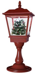 Schneiende Weihnachts Tischlaterne LED TANNENBAUM Lampe Leuchte Laterne mit Licht & Sound