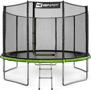 Hop-Sport Trampolin Outdoor - Ø 366 - Trampolin mit außenliegenden Sicherheitsnetz, stabiler Rahmenkonstruktion und Sicherheitszertifikaten - Komplettset