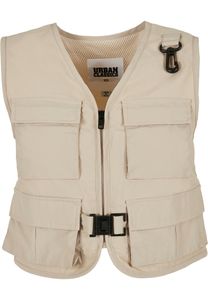 Urban Classics Damen Weste Ladies Short Tactical Vest Concrete-XL
