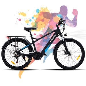 E-Bike 26“ elektrofahrrad E-MTB | EU-konform E-Mountainbike 21 Gänge & Hinterradmotor für 25 km/h | Fahrrad mit MTB Federgabel, LED Licht & Sportsattel | Qualitätsmarke Pedelec
