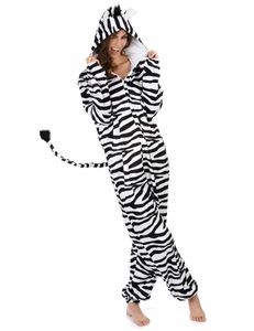 Zebra-Damenkostüm Karneval-Tierkostüm weiss-schwarz