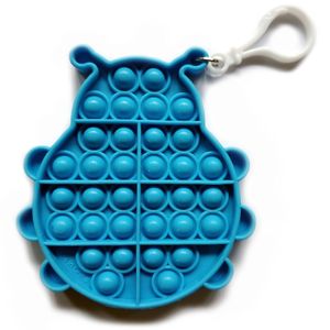 Fidget Toys Push Pop Schlüsselanhänger - Antistressspielzeug Käfer Blau