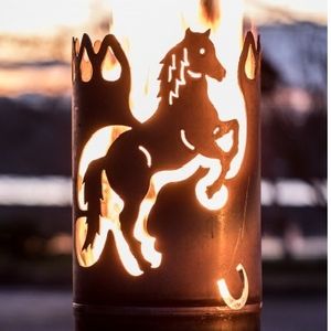 Feuertonne Pferd Feuerstelle Feuersäule Feuerschale Grillfeuer