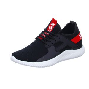Sneakers Herren-Sneaker Schwarz-Rot, Farbe:schwarz, EU Größe:44