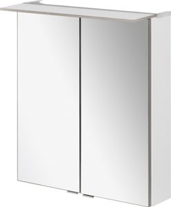 FACKELMANN LED Spiegelschrank B.PERFEKT / Badschrank mit Soft-Close-System / Maße (B x H x T): ca. 60 x 69 x 15 cm / hochwertiger Schrank mit Spiegel und    für das Bad / Korpus: Weiß