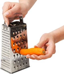 NAVA Küchenreibe VIERKANTREIBE aus Stahl ACER für Gemüse Obst Käse | 9,5x7x20,5 cm