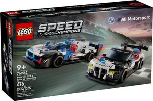 LEGO Speed Champions BMW M4 GT3 & BMW M Hybrid V8 Rennwagen Auto-Spielzeug mit 2 baubaren Modellautos und 2 Rennfahrer-Minifiguren, Geschenk für Jungs, Mädchen und Autofans ab 9 Jahren 76922