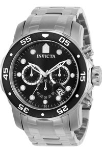 Invicta Pro Diver - SCUBA 0069 - Pánské Náramkové Hondiky - Quartzové - Nerezová ocel s černým ciferníkem - 48mm