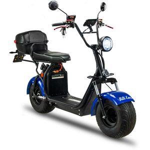 Elektroroller Motorroller BILI COCO G5 1500 W, 60V 15,6Ah Lithium Akku, 45 km/h, mit Alarm, Handyhalter, Bluetooth, Motorradkoffer, Blau
