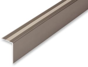 (19,41EUR/m) 30 x 52 x 1000 mm Treppenwinkel Edelstahl-Look selbstklebend Treppenkantenprofil Treppenkante