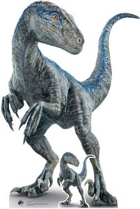 Jurassic World - Mother Blue Raptor - Pappaufsteller Standy 90x135 cm