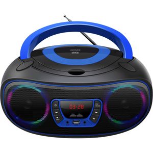 Denver Boombox Radio TCL-212BT, CD, Bluetooth, USB, Farbe: Blau