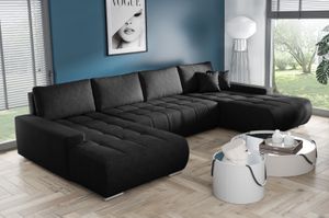 MEBLITO Ecksofa Big Sofa Eckcouch mit Schlaffunktion Bonari U Form Couch Sofagarnitur Aston 18