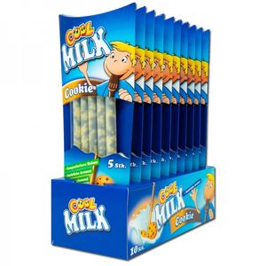 Cool Milk Milch-Trinkhalme Cookie-Geschmack 10 Packungen
