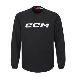 CCM Locker Room Fleece Crew SR Black Langarm S SR