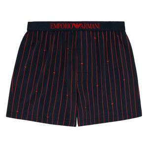 EMPORIO ARMANI Herren Unterwäsche Shorts Boxershorts Boxer Stretch Baumwolle, Farbe:Blau, Größe:XL, Artikel:-95635 navy / red striped